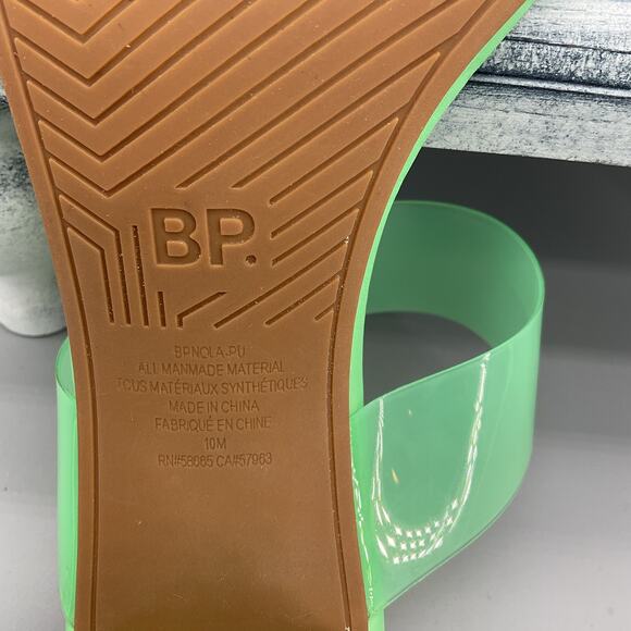NEW BP Nola Block Heel Sandals Green Size 10M - Picture 5 of 10